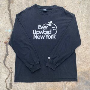 Belief NYC Ever Upward New York Black Long Sleeve Graphic Shirt Size XL